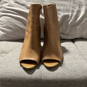 Aldo Tan Peep-Toe Ankle Boots